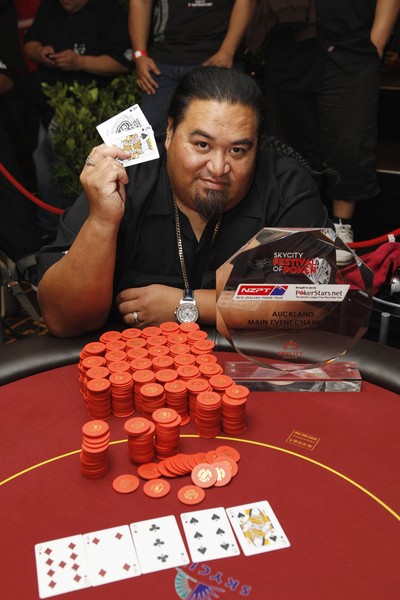 010 SKYCITY Festival of Poker Champion Danny 'Brotha D' Leaoasavaii; Danny in action earlier in the day